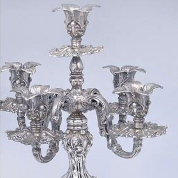 Reed & Barton 718 Candelabra Silver Plate Hollowware Ornate 4 Weighs 3lbs 4.5 Oz - Picture 15 of 15